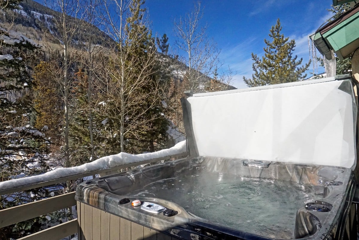 Private Hot Tub with mountain views