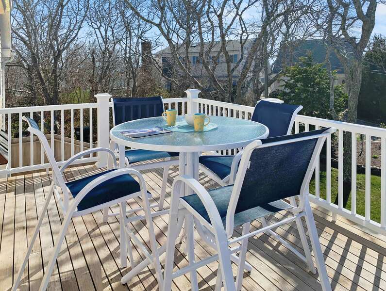 New deck furniture on the upper deck- 24 Sea Mist Lane Chatham Cape Cod New England Vacation Rentals