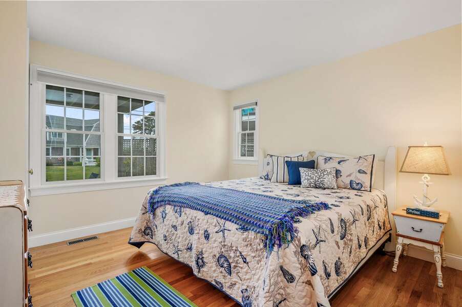 1st floor bedroom with a King ( new 2022) bed and dresser - 24 Sea Mist Lane Chatham Cape Cod New England Vacation Rentals