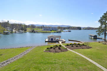 View of the Backyard and Boathouse