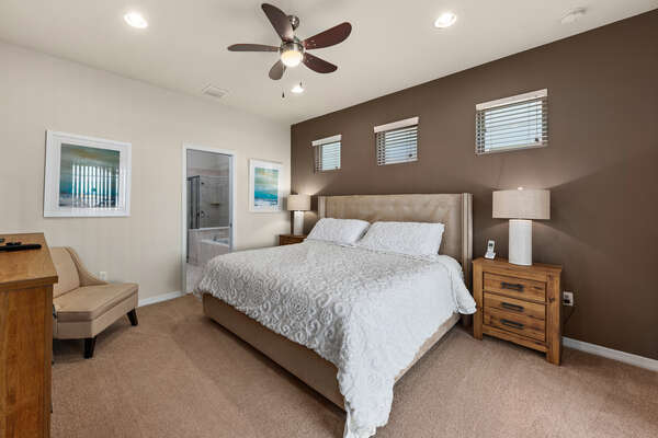 Make yourself feel at home in this beautiful downstairs master bedroom