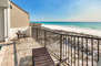 Views of the beach from the balcony of this Destin Beachfront Vacation Home.