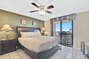 Master Bedroom has a King Size Bed with a Private Master Bath and Balcony Access