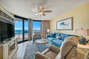 Spacious Living Room with a Sleeper Sofa and Fantastic View of the Gulf