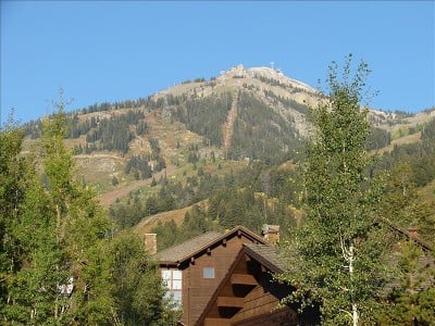 In the center of the action of Teton Village in Summer and Winter