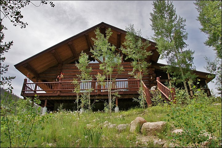 Exterior View of this Beautiful Log Home