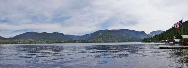 Panoramic View of Grand Lake from the Dock