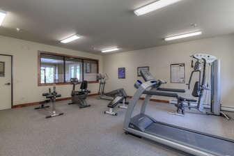 Large Fitness Center and Locker Rooms with Restrooms and Showers