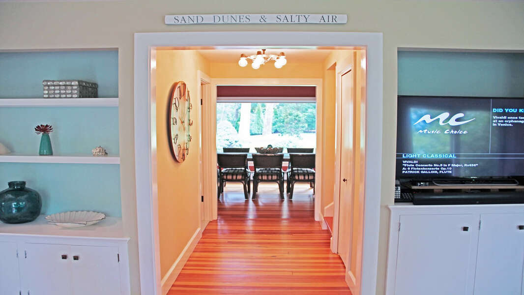 Hallway to half bath and end dining room-160 Long Pond Drive Harwich Cape Cod - New England Vacation Rentals
