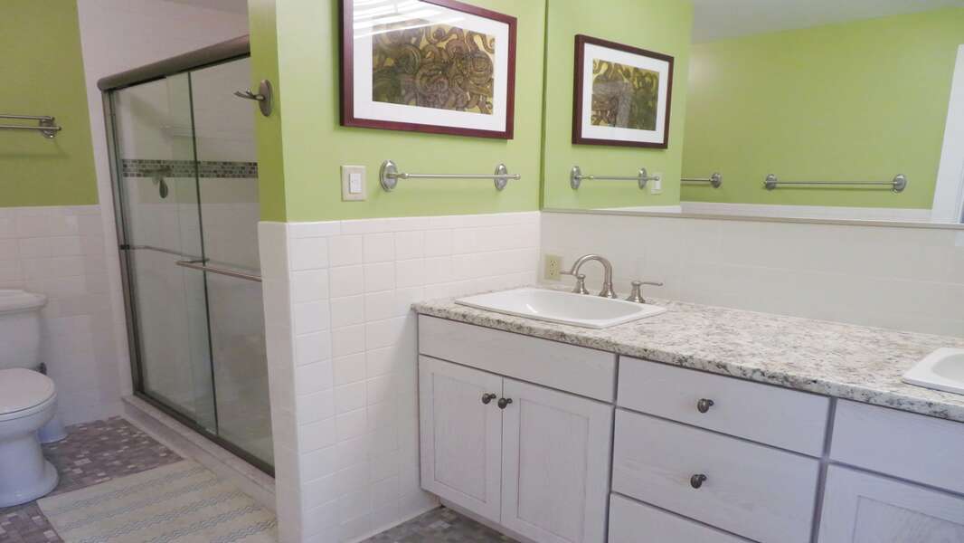 Ensuite to bedroom 1 with Shower 160 Long Pond Drive Harwich Cape Cod - New England Vacation Rentals