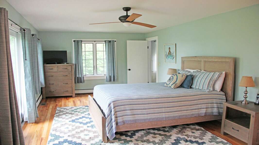 1st floor master bedroom 1 with Queen bed and Ensuite bathroom 160 Long Pond Drive Harwich Cape Cod - New England Vacation Rentals