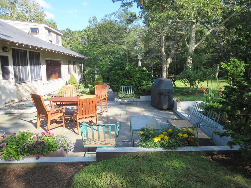 Table- chairs- gas grill for your use on patio-160 Long Pond Drive Harwich Cape Cod - New England Vacation Rentals