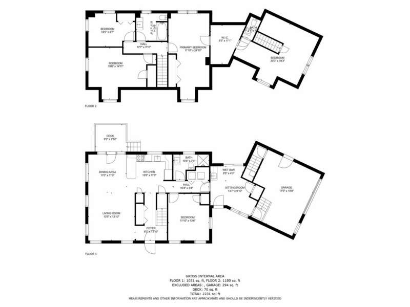 Floorplans for both levels of this home - 9 Wilfin Road South Yarmouth Cape Cod - Four Shore - NEVR