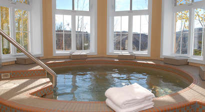 Relax in the Communal Hot Tub