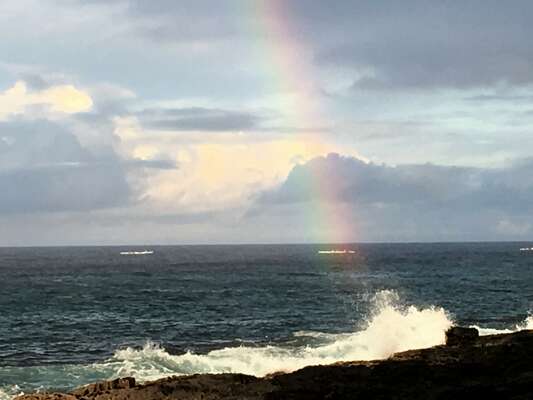 Oceanfront View with rainbow