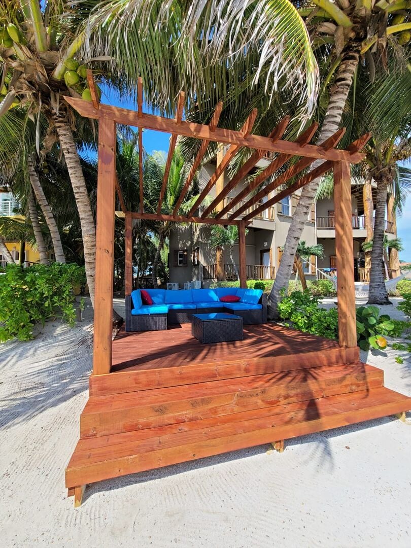 Beach pergola available for guest use