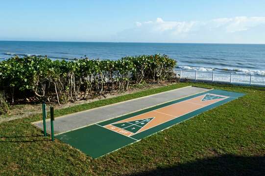Shuffleboard & bocce ball area at the Paradise Beach Club complex