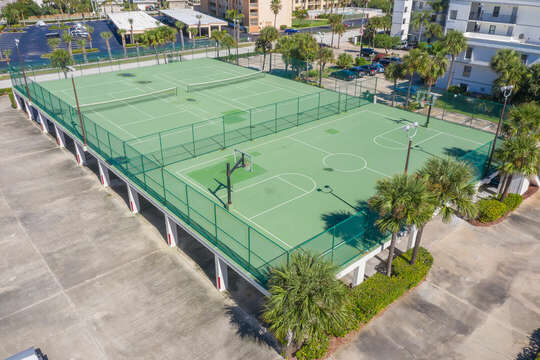 Tennis & Basketball Courts at the building