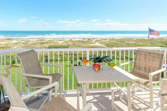 Gorgeous direct oceanfront view from your private balcony (Note: there are TWO oceanfront balconies in this unit!)