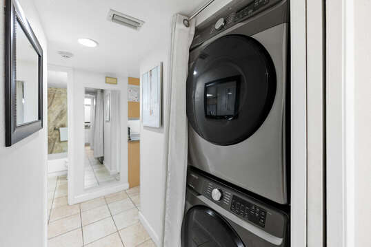 Washer and dryer in the unit for your convenience.