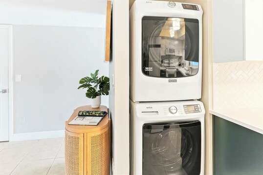 Washer and dryer located in the condo for your convenience
