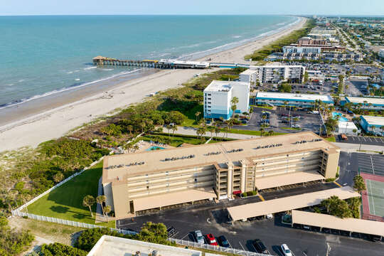 Cocoa Beach Towers is directly ON the beach and just steps to the Cocoa Beach Pier.