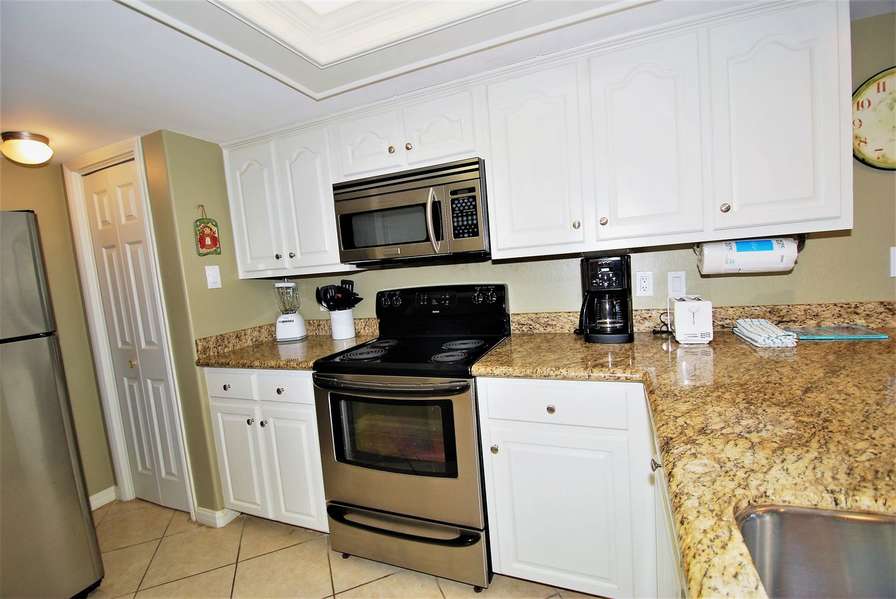 Updated Kitchen with granite counter tops