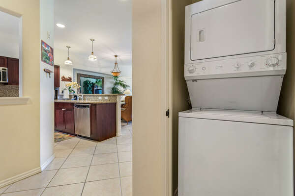 In-Unit Washer and Dryer at Waikoloa Hawaii Vacation Rentals