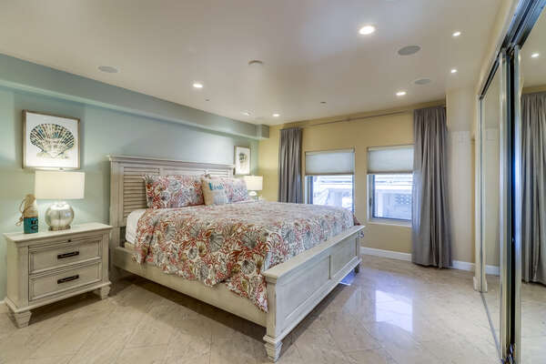 Master Bedroom with King Bed and two Nightstands