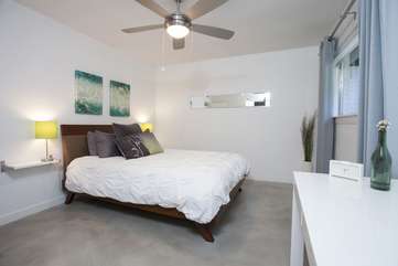 Master bedroom: Queen bed with Comfy Mattress and high-quality linens
