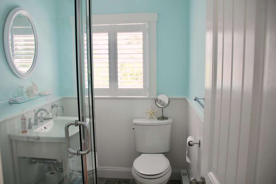 Full bathroom with a shower - 425 Paines Creek Brewster Cape Cod - New England Vacation Rentals