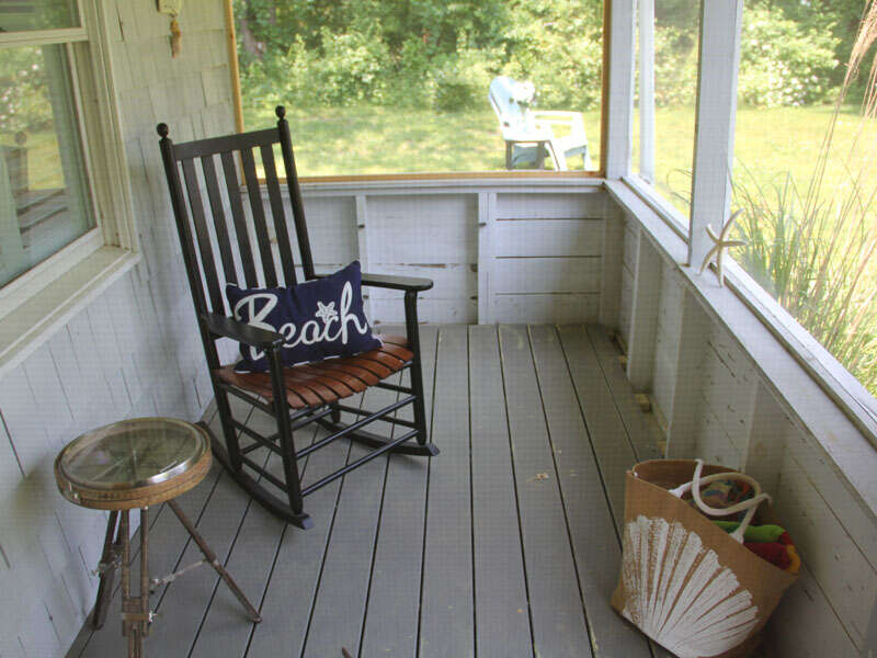 Enjoy the enclosed porch - 425 Paines Creek Brewster Cape Cod - New England Vacation Rentals
