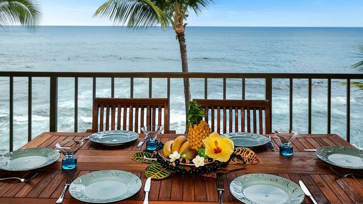 Enjoy your meals outside while taking in this gorgeous view
