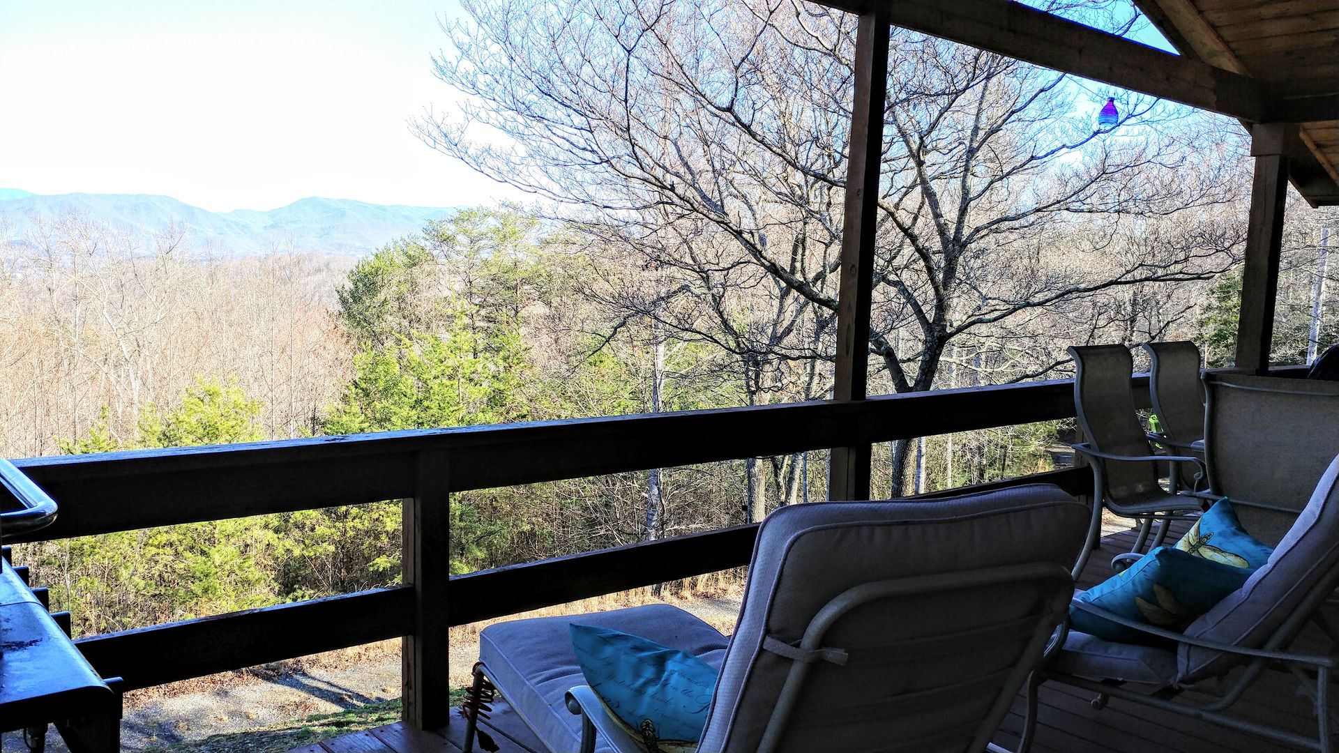 Patio with Great Smoky Mountains Views!