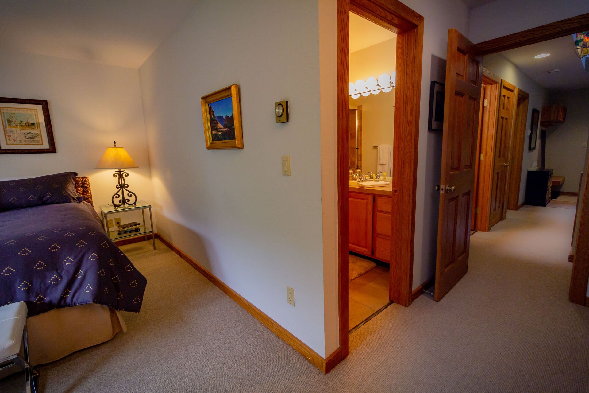 En-Suite Bathroom and Hallway from Bedroom to other Rooms