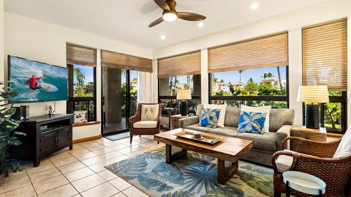 Beautiful Living Area at The Shores at Waikoloa 126
