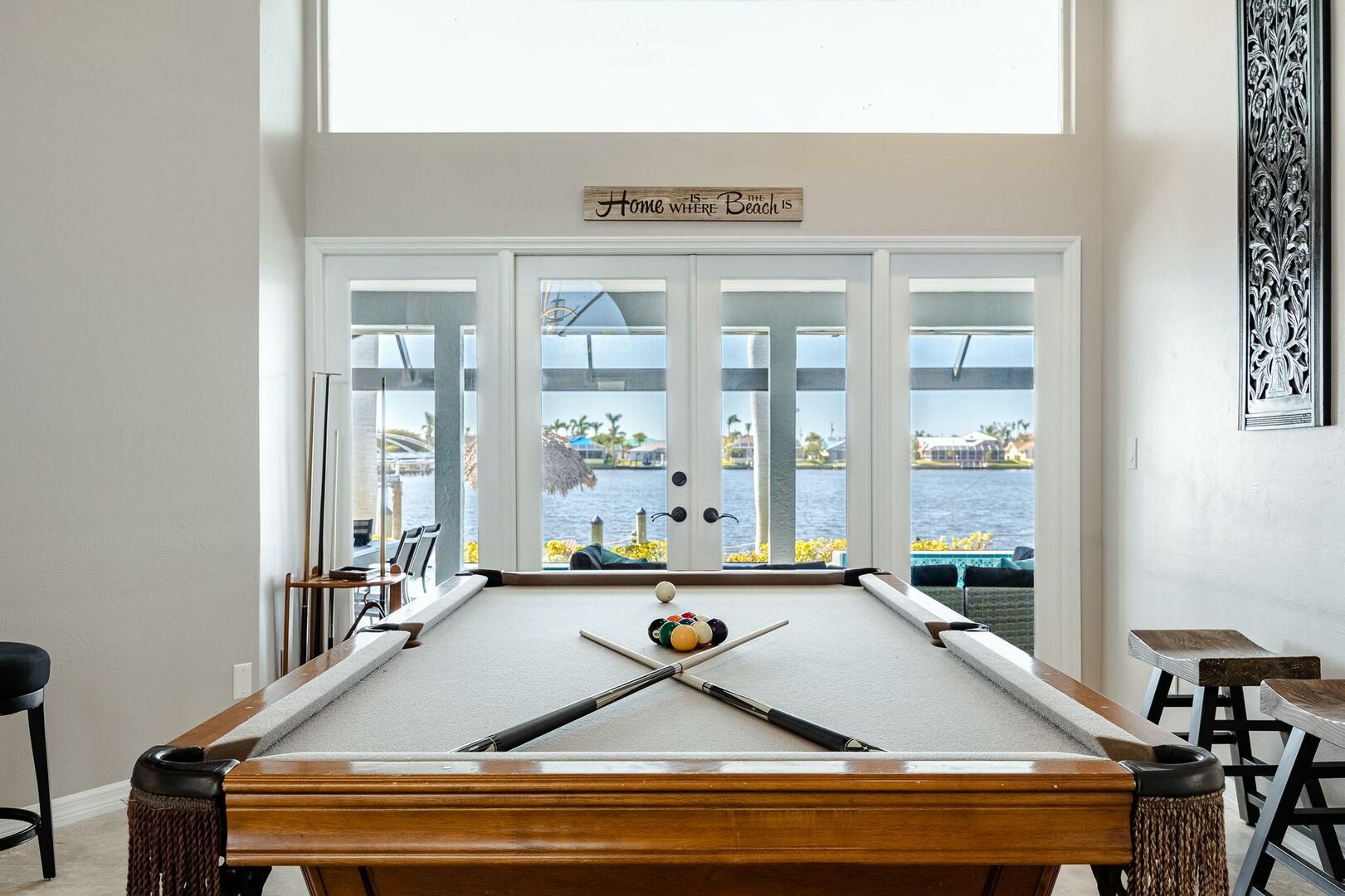 pool table at vacation rental