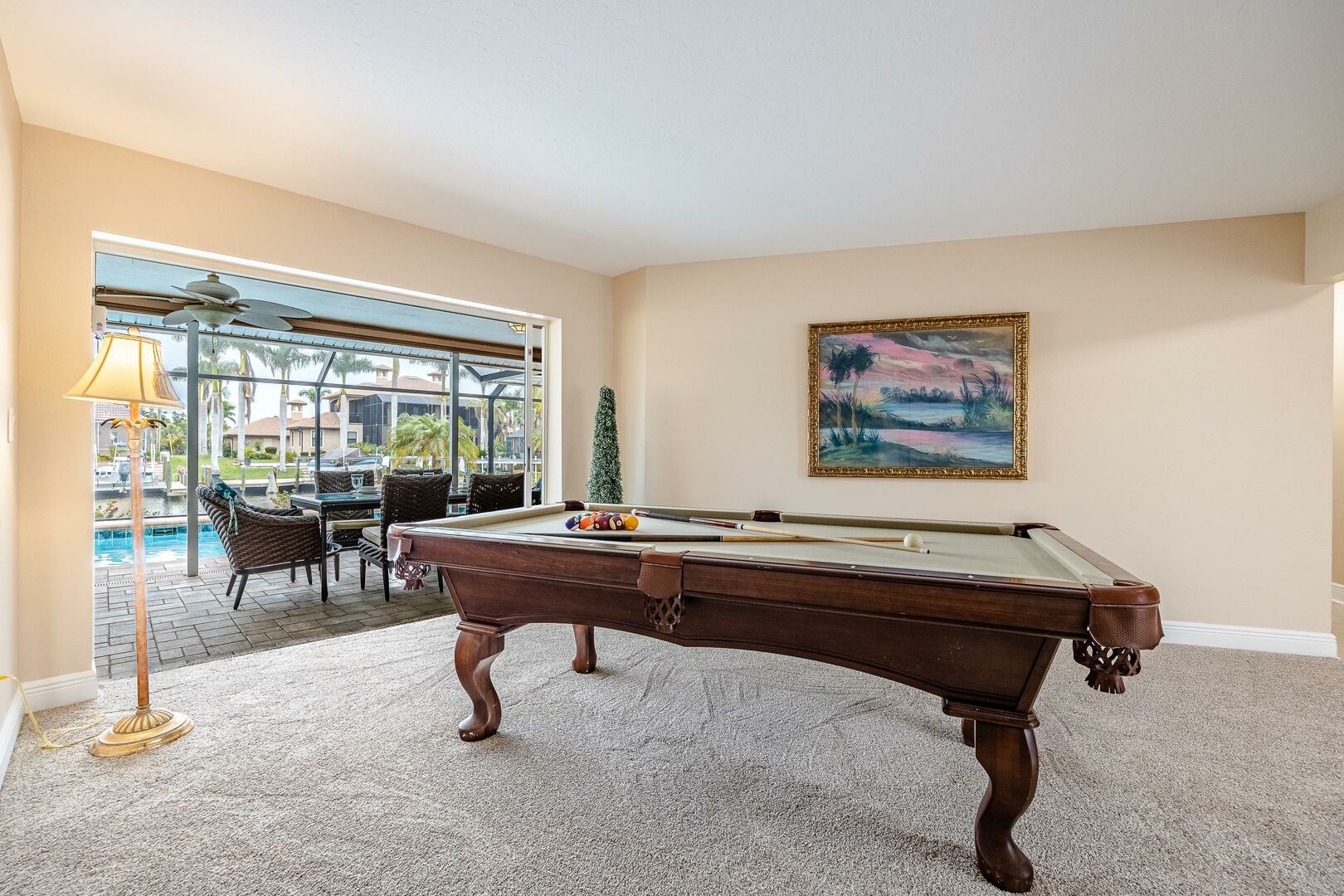 vacation home with pool table