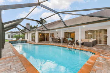 4 bedroom vacation home with heated pool