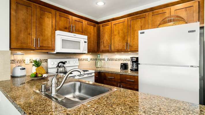 Fully equipped kitchen at Sea Village 1307