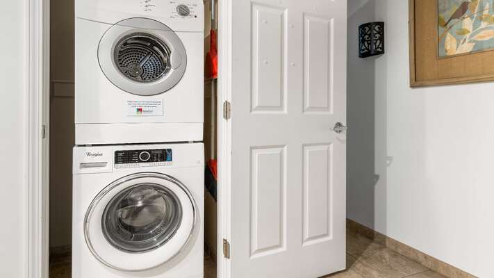 In-unit washer and dryer for added convenience