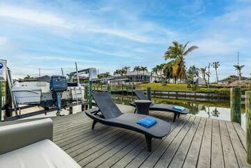 Vacation rental with boat dock