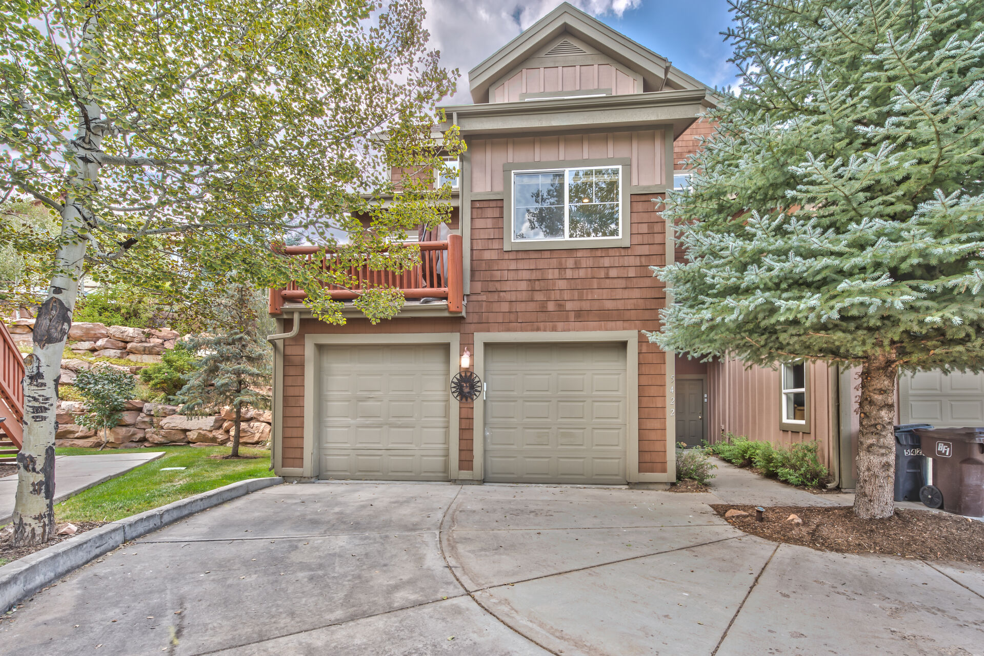 Park City Bear Hollow Getaway Rear Entrance and 2-Car Garage