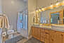 Spacious Upper Level Grand Master Bath with Dual Sinks and a Tub/Shower Combo