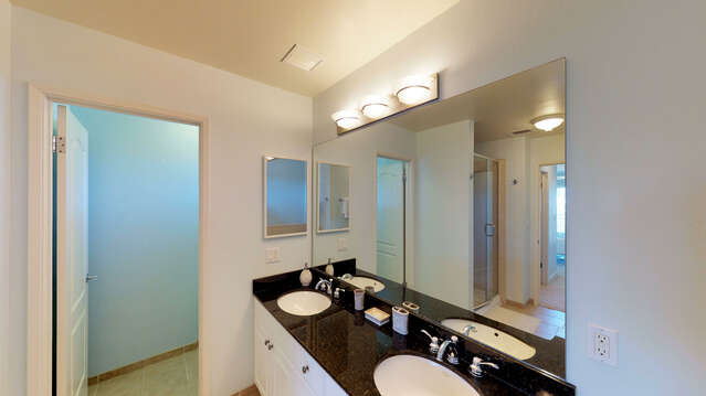 Spacious Master Bath with Dual Sinks, Large Soaking Tub and a Walk-in Shower