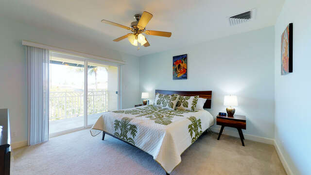 Large Master Bedroom with King Bed and Private Lanai Access