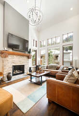 Large Living Area with Cable TV and Gas Fireplace