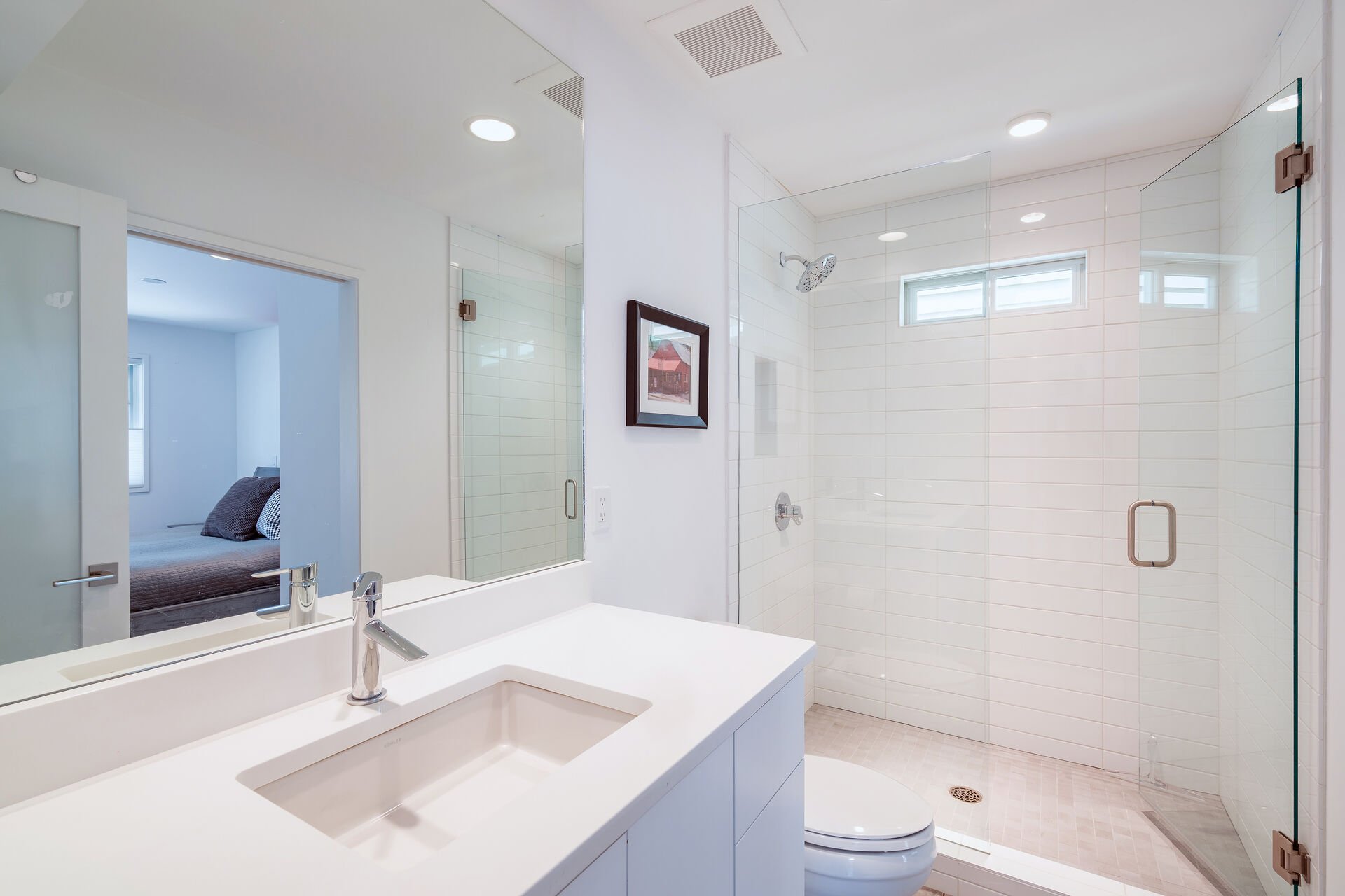 Full Bathroom with Vanity and Large Walk-in Shower at Vacation Home in Telluride
