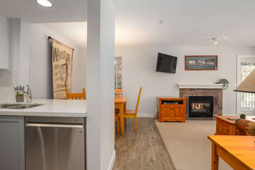 Open concept living/dining area