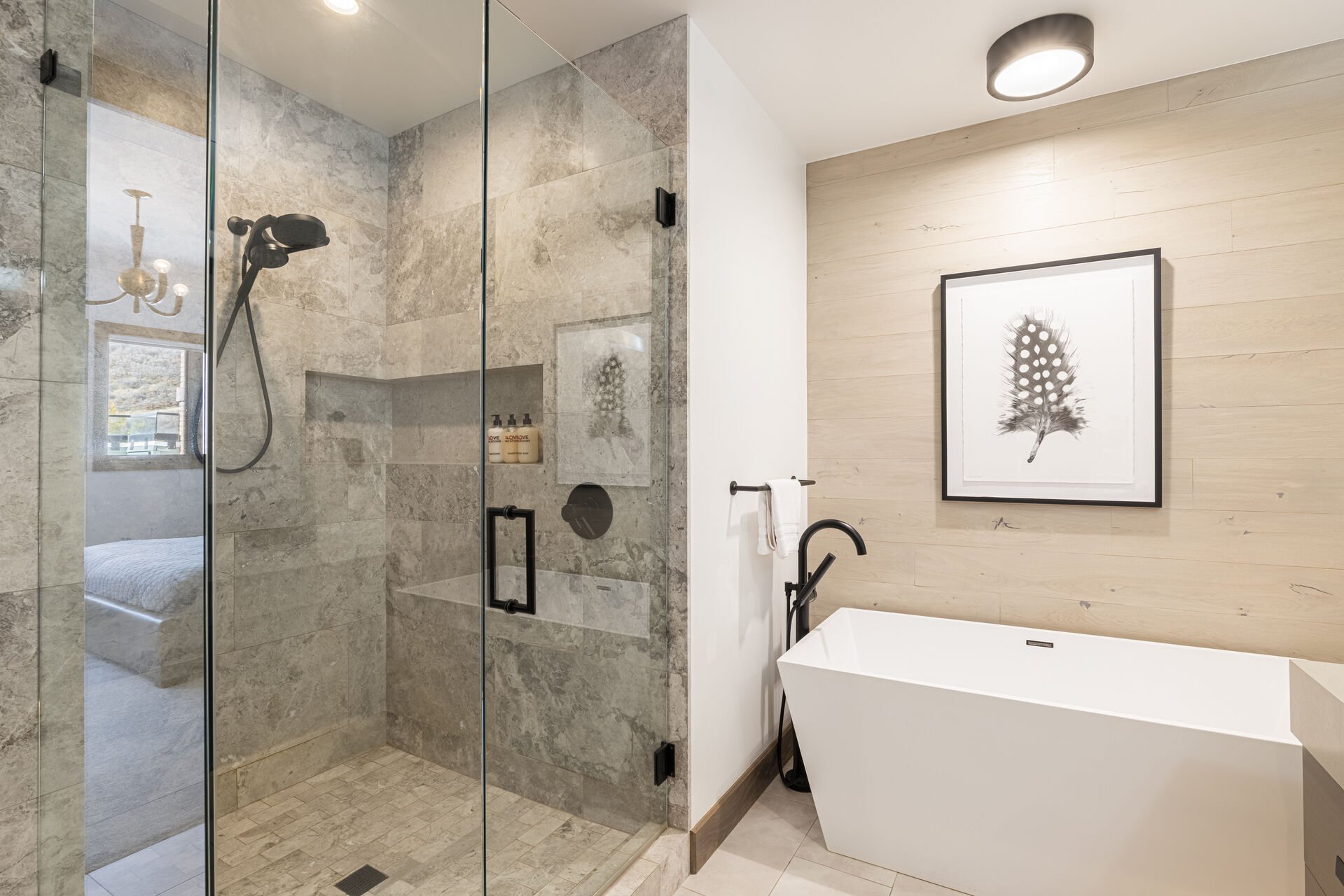 Grand Master Bath with Soaking Tub and Shower with Two Shower Heads
